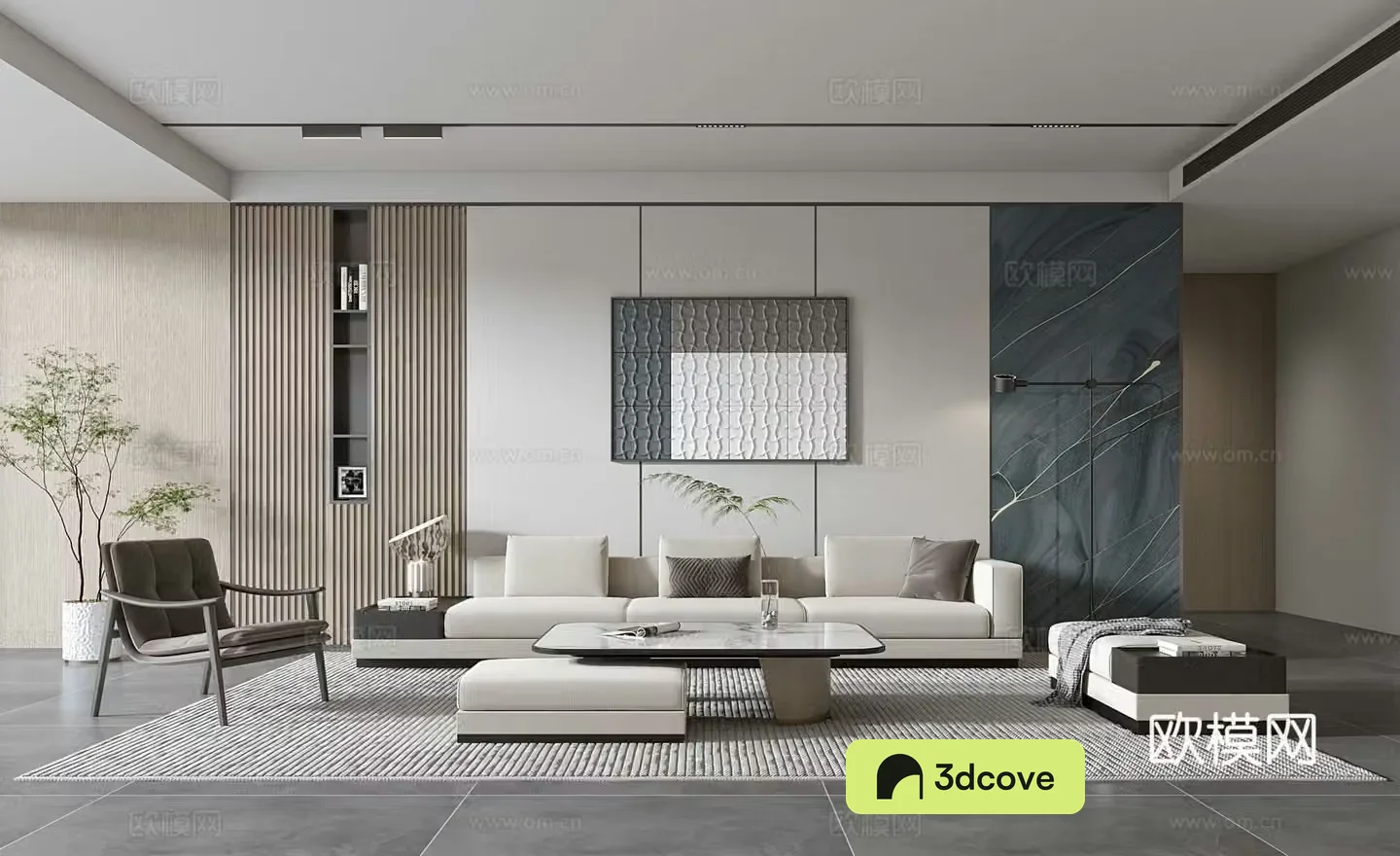 Modern living room modern sofa coffee table combination modern background wall