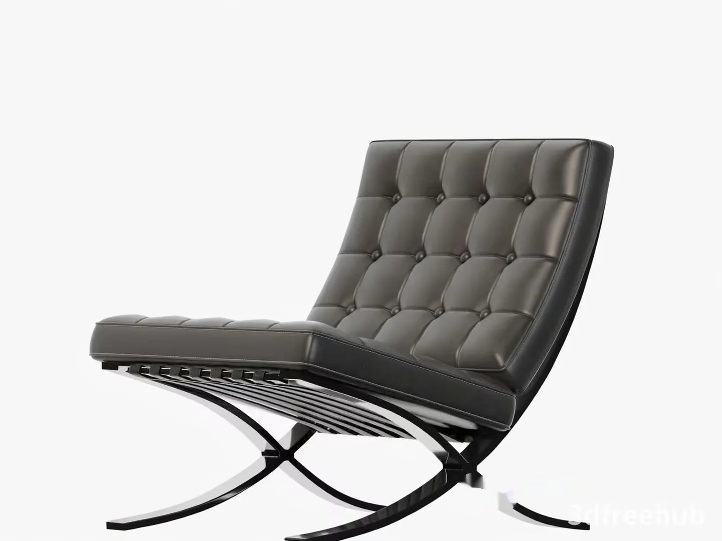 Modern Black Leather Chair 3D Model – 17164 – VRAY Render