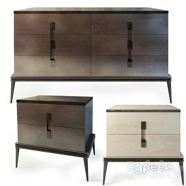 3ds Max Free – Chest and cabinet Langham. dresser nightstand. The Sofa & Chair company