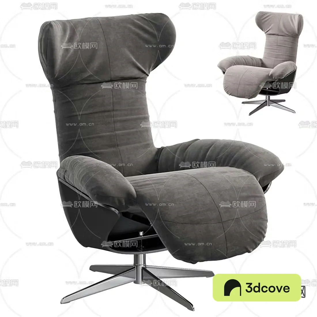 Natuzzi modern high back executive chair office chair