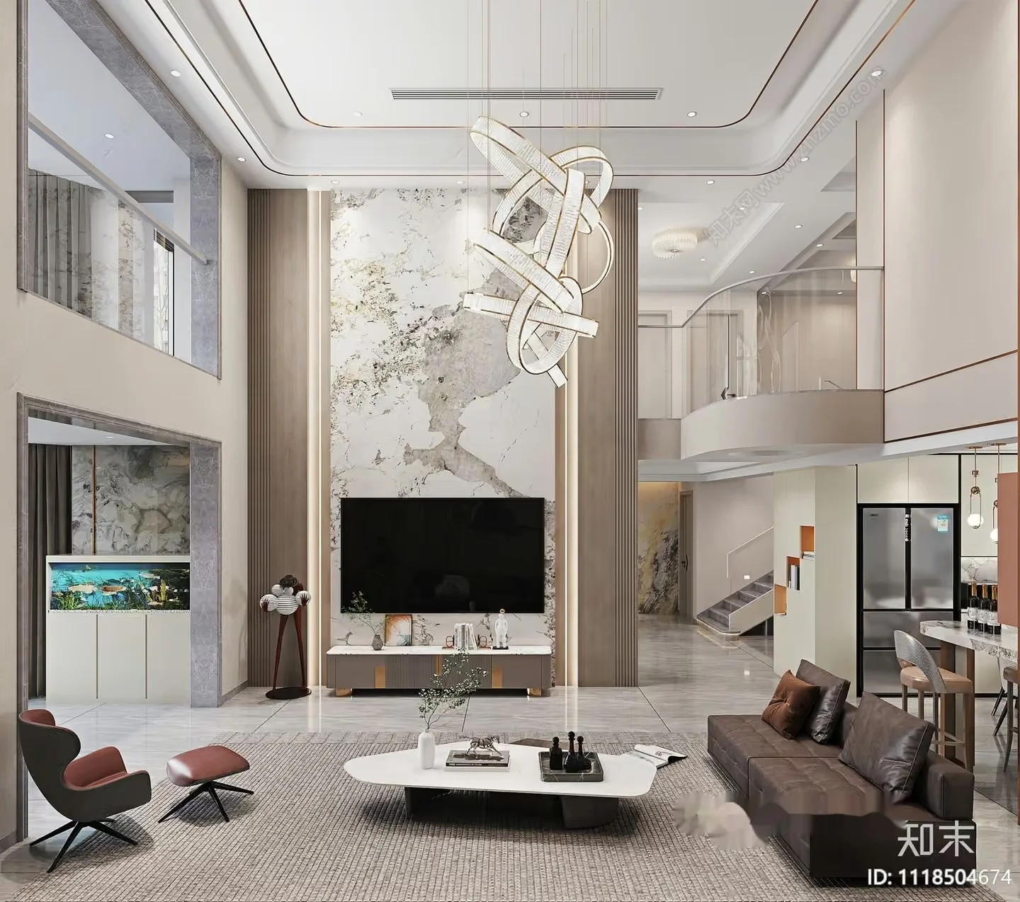 Modern Living Room 3D Model – 11509 – VRAY Render