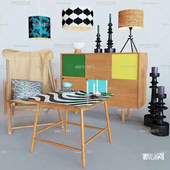 Modern Living Room 3D Model – 20398 – VRAY Render