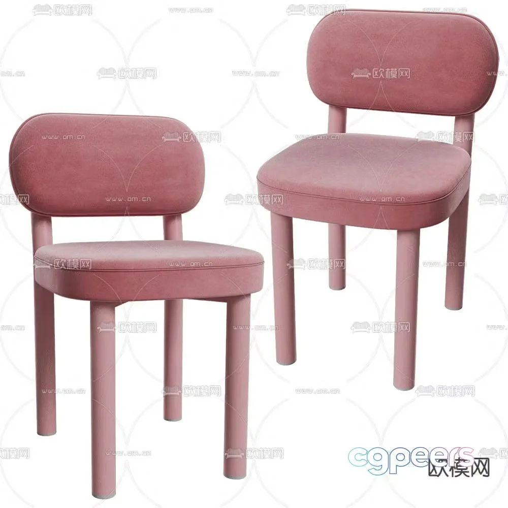 19.17.design pink chair dining chair 3d model