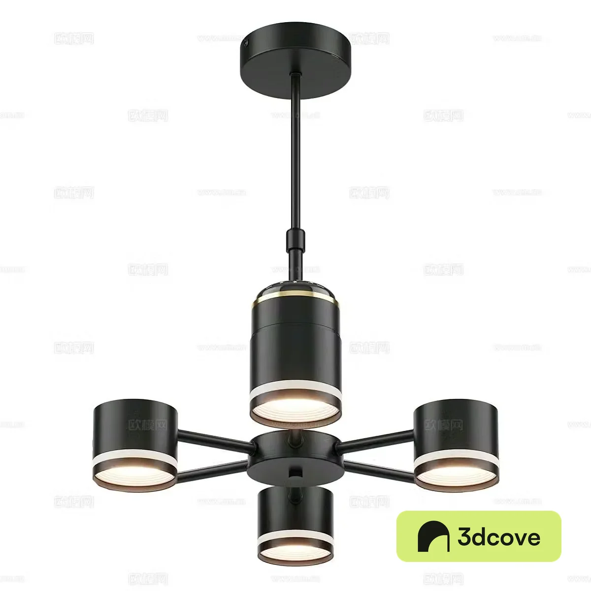 Modern multi-head chandelier