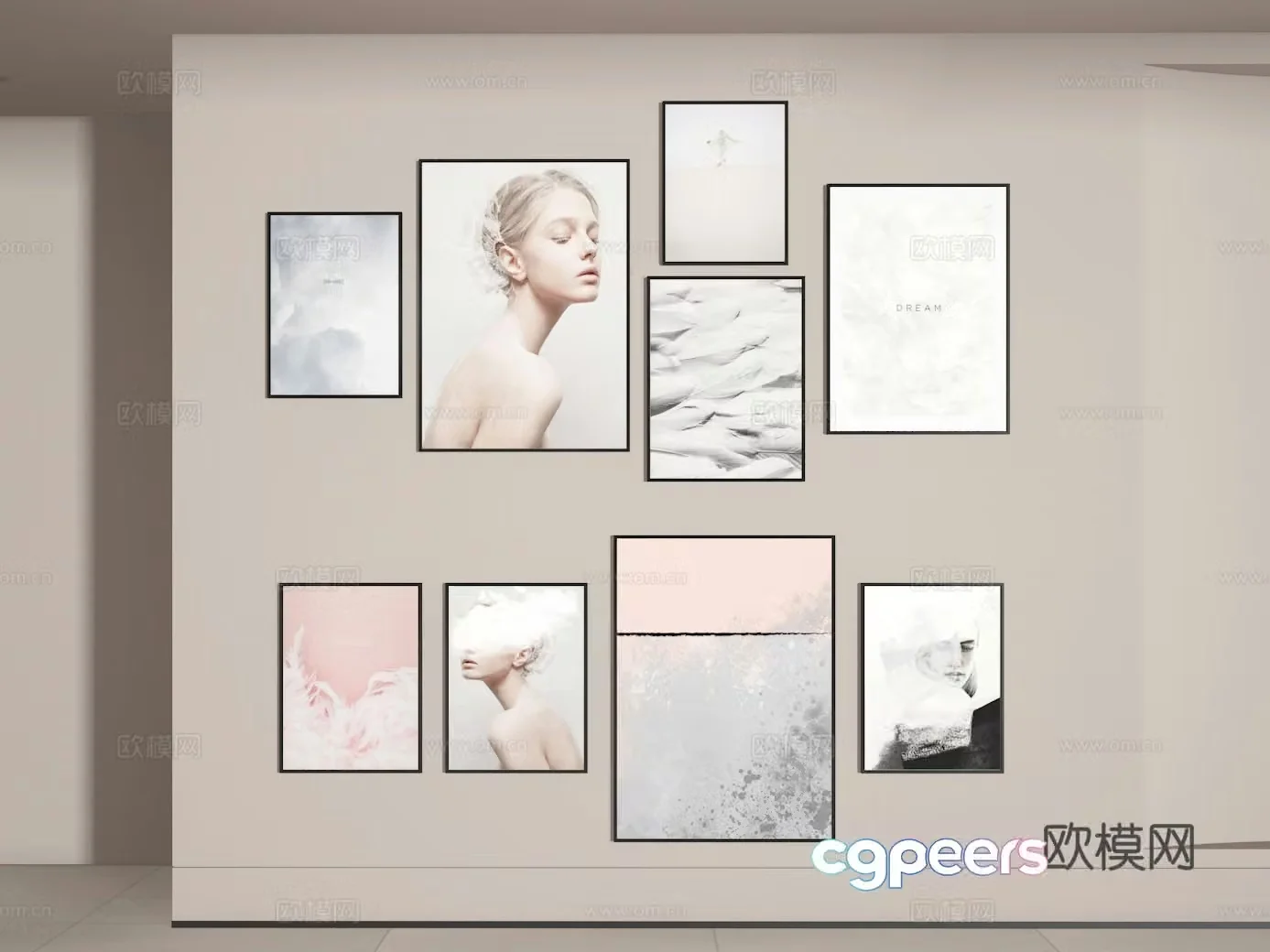 Photo wall 3d model