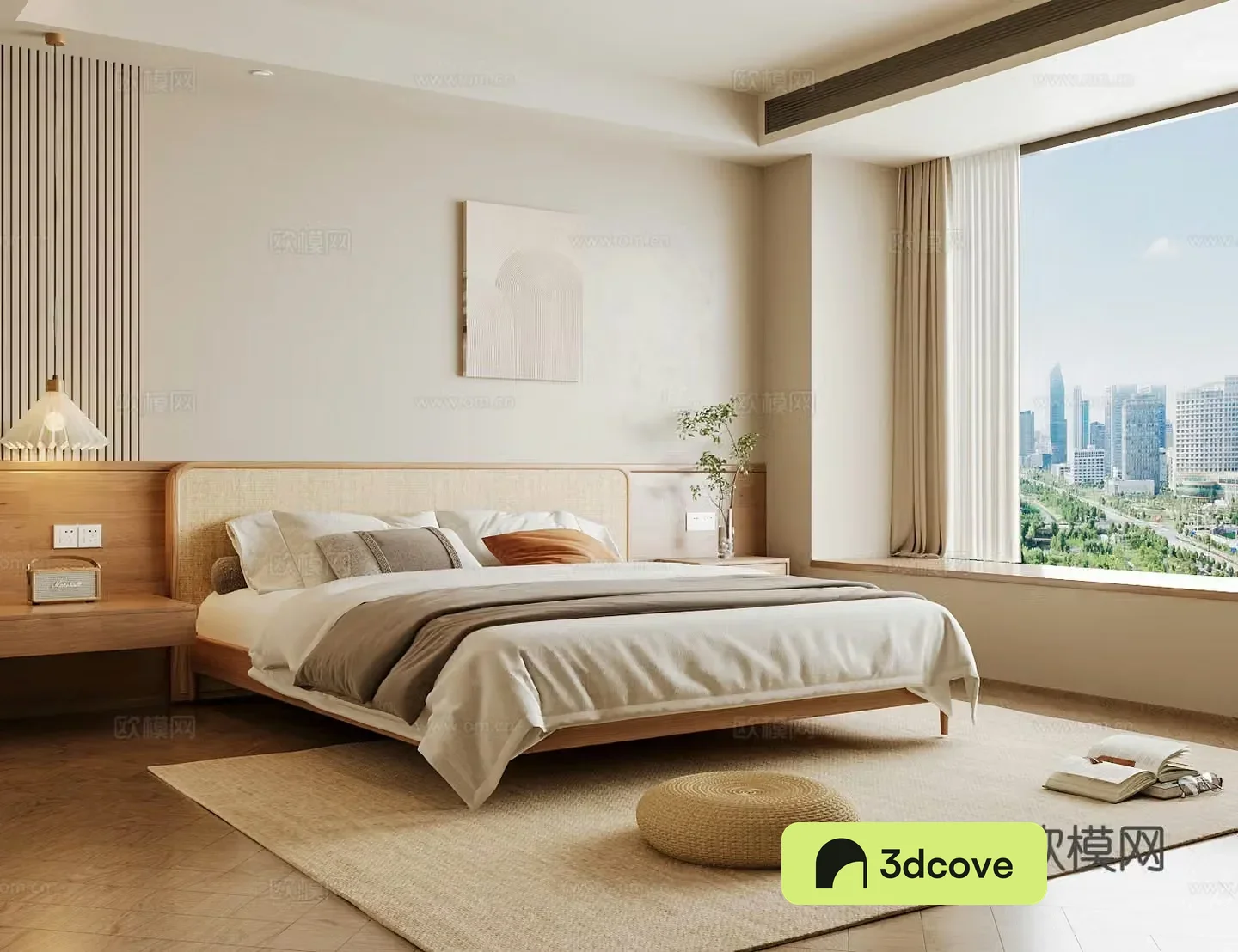 Wasabi Middle Ages Home Bedroom Wasabi Wind Bedroom Secondary Bedroom Master Bedroom Bathroom Window Bedroom 3D Model