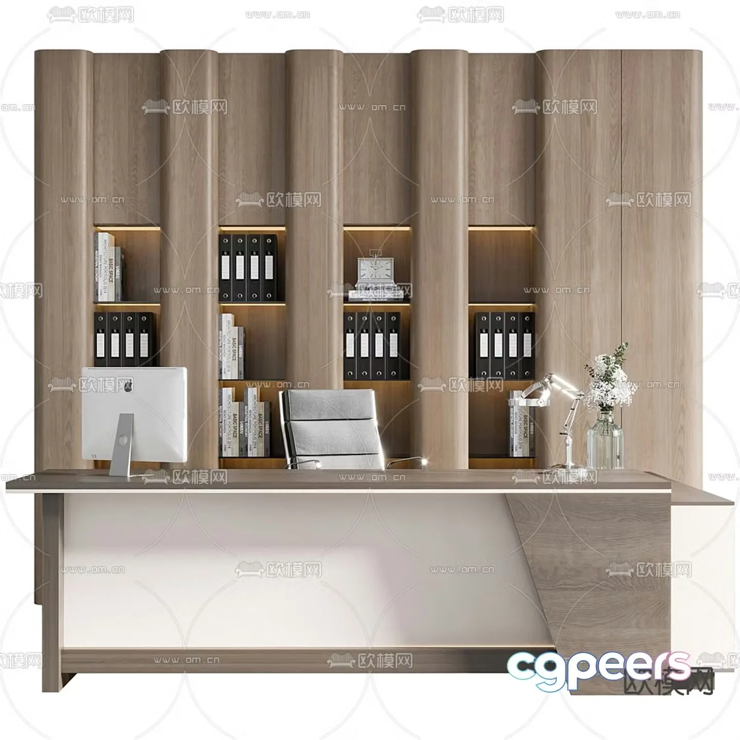 Office desk boss desk desk desk 3d model