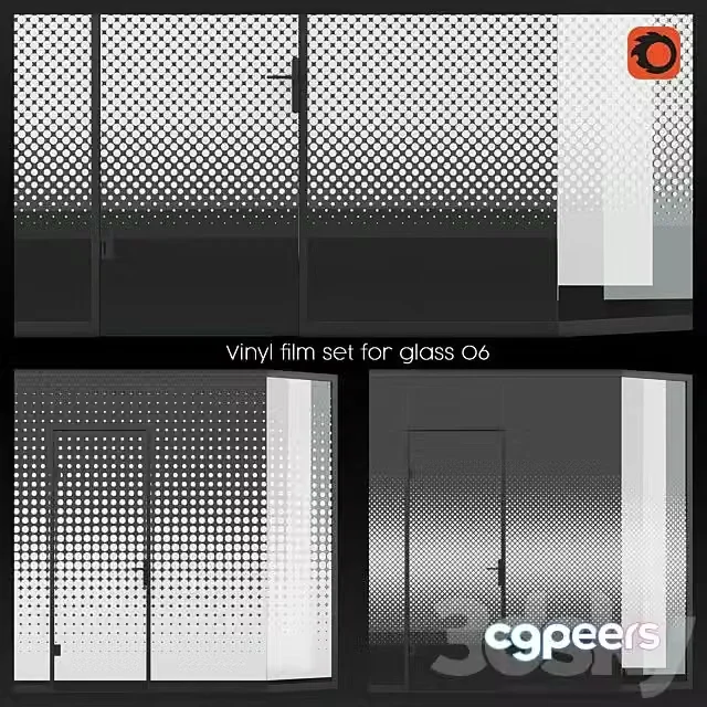3ds Max Free – Vinyl Film Set for Glass 06