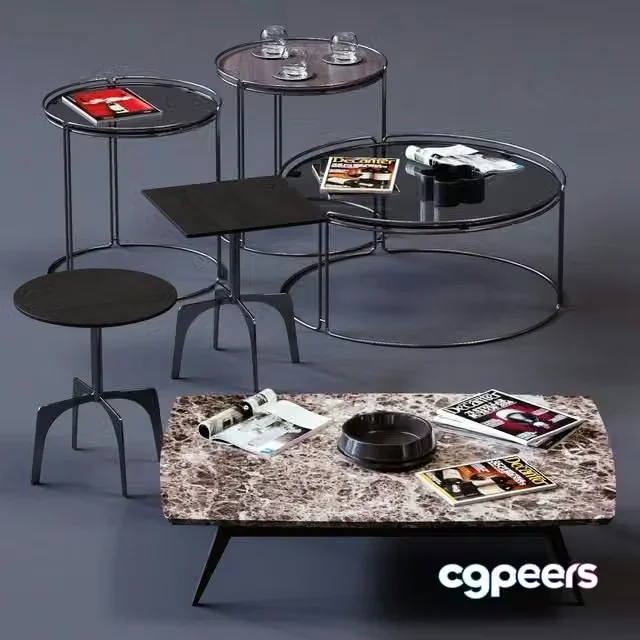 3ds Max Free – Ditre Italia Coffee Tables Set 03
