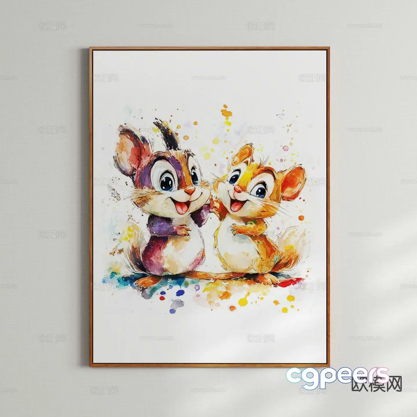 Decorative painting children’s painting cartoon painting hanging painting 3D model