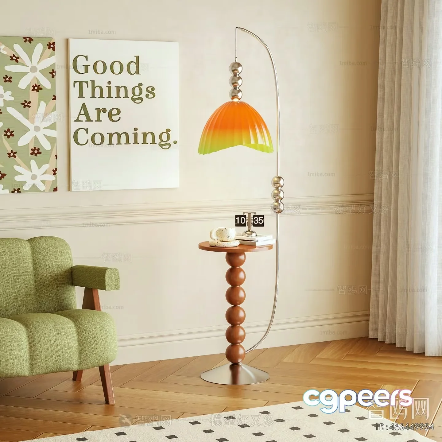 Modern Living Room 3D Model – 7104 – VRAY Render