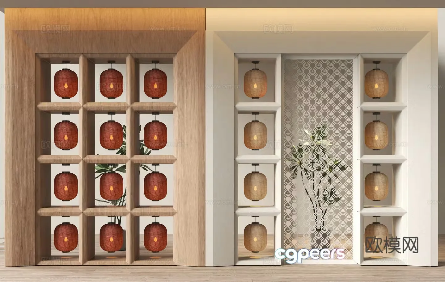 Chinese screen partition 3D model