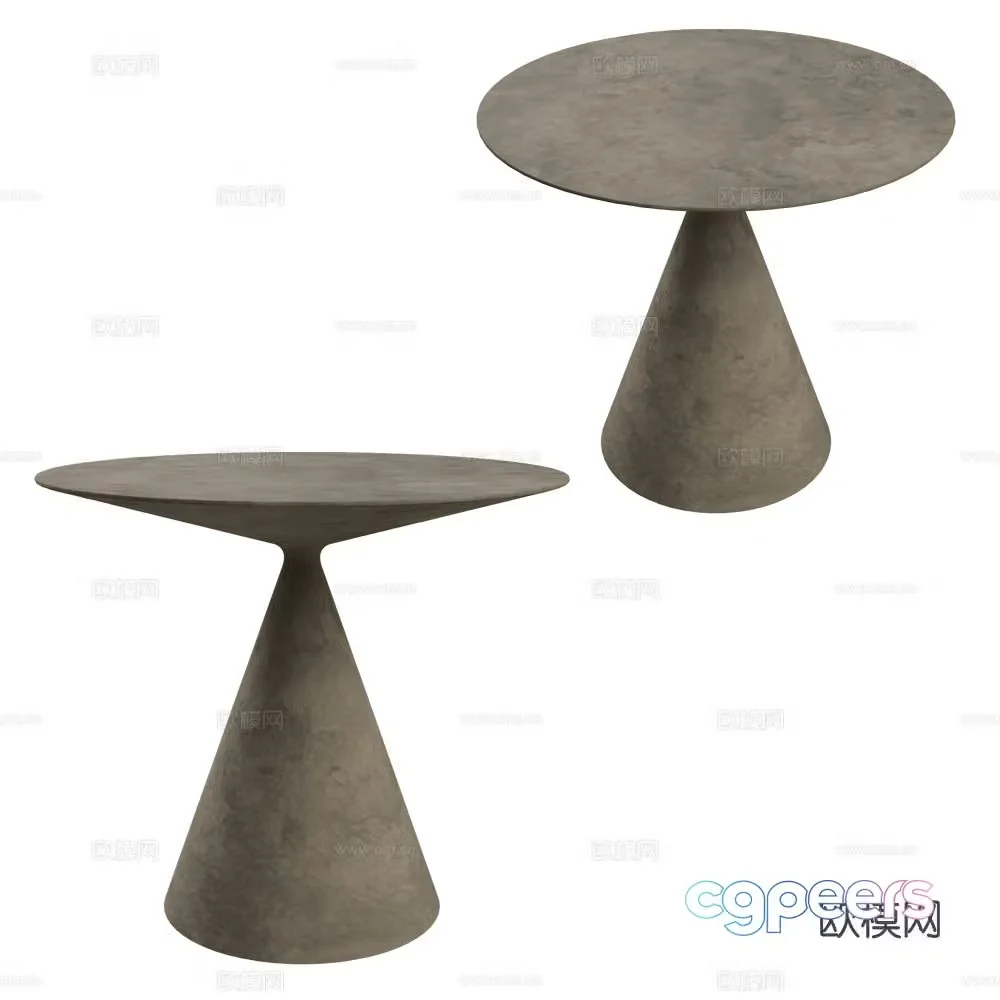 Desalto wabi-sabi corner table round table side table 3D model