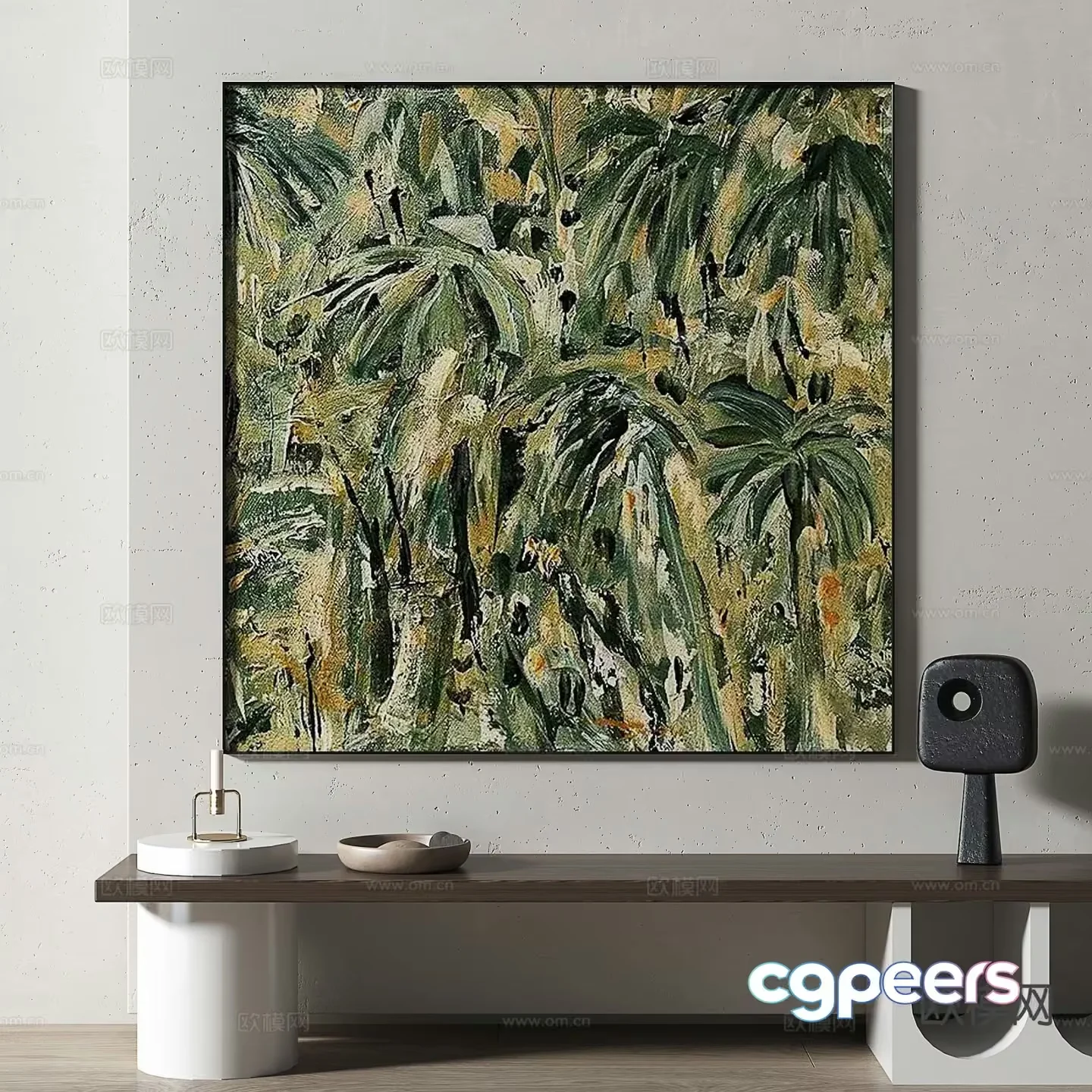 Modern Abstract Painting 3D Model – 18490 – VRAY Render