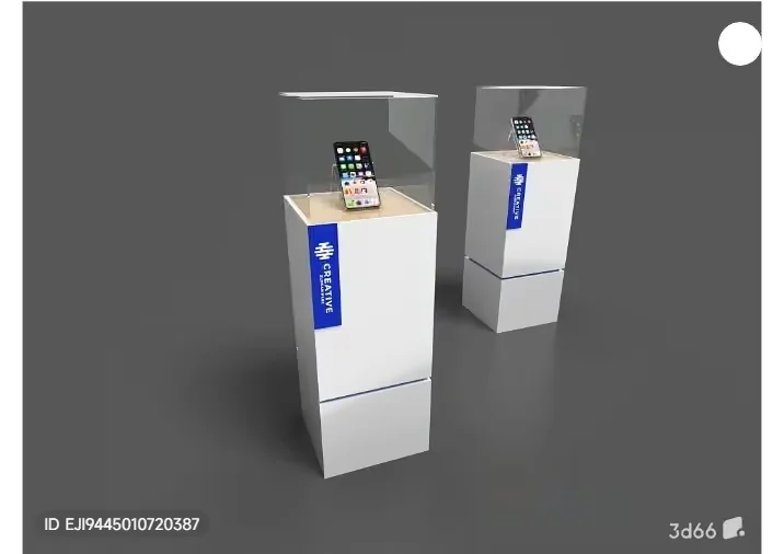Two Display Cases With Cell Phones 3D Model – 4539 – VRAY Render