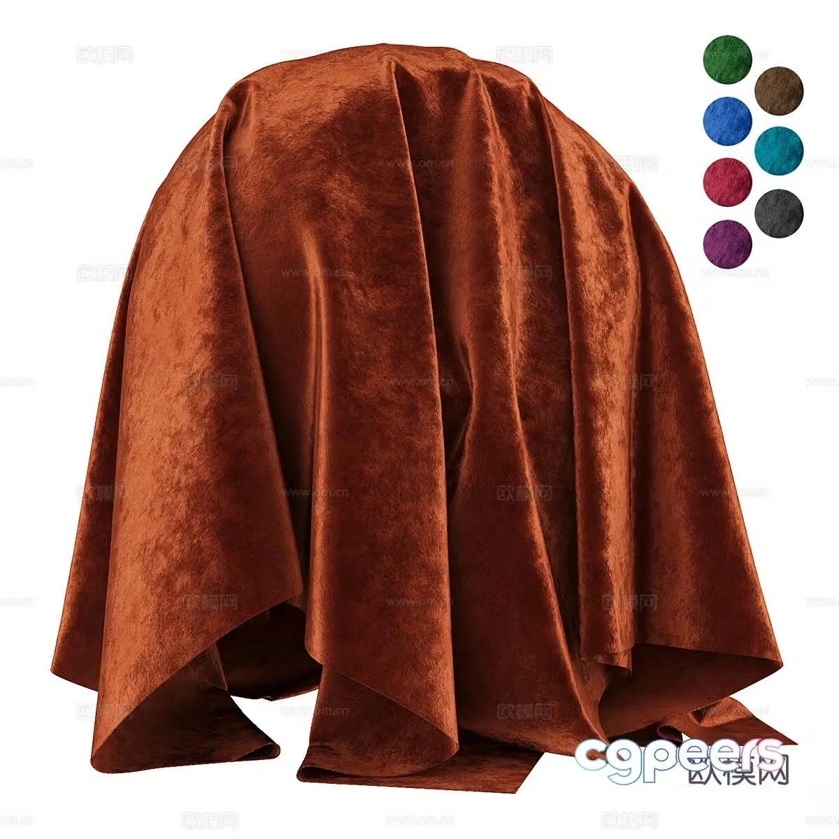 Fabric fabric silk velvet 3d model