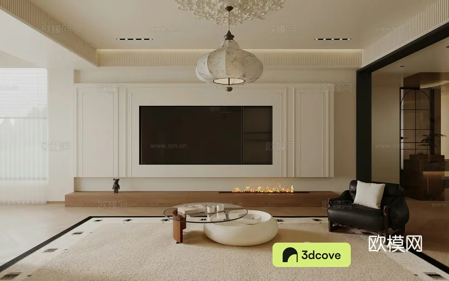 French living room TV background wall fireplace medieval living room living dining chandeliers leisure chair