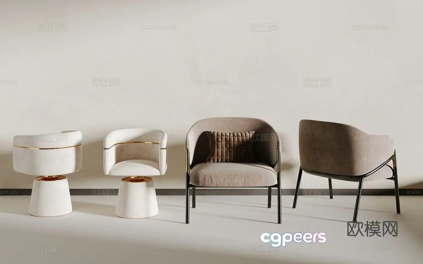 Light luxury seat 3D model