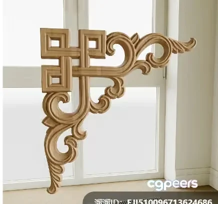 Wooden Decorative Cross 3D Model – 8934 – VRAY Render