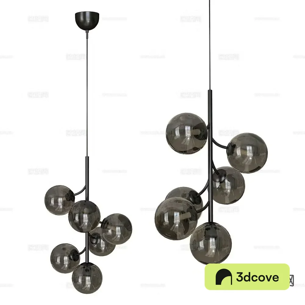 Markslojd glass chandelier multi-head chandelier