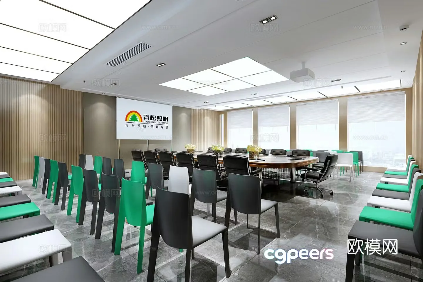 Modern conference room 3d model