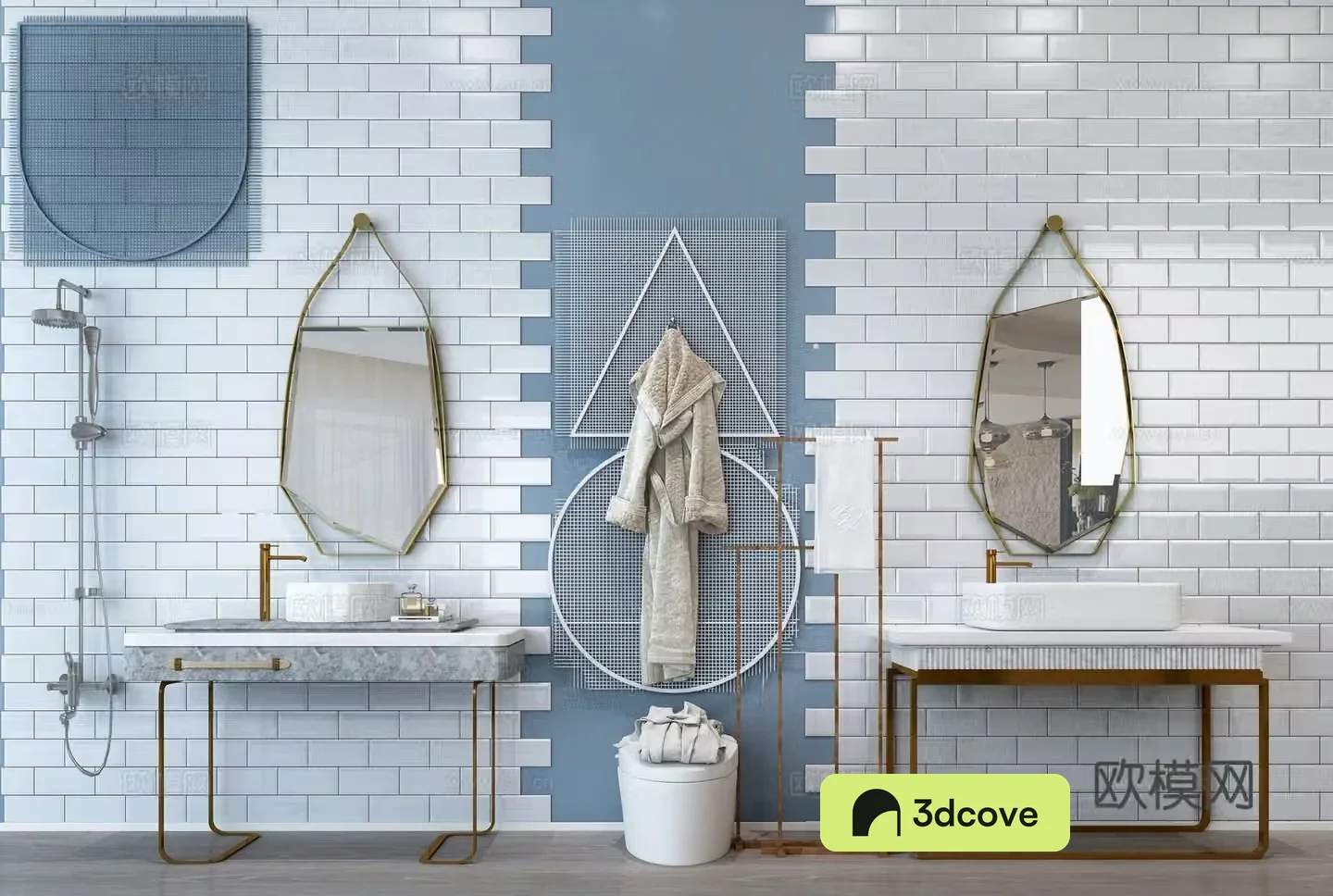 Neoclassical bathroom accessories sink