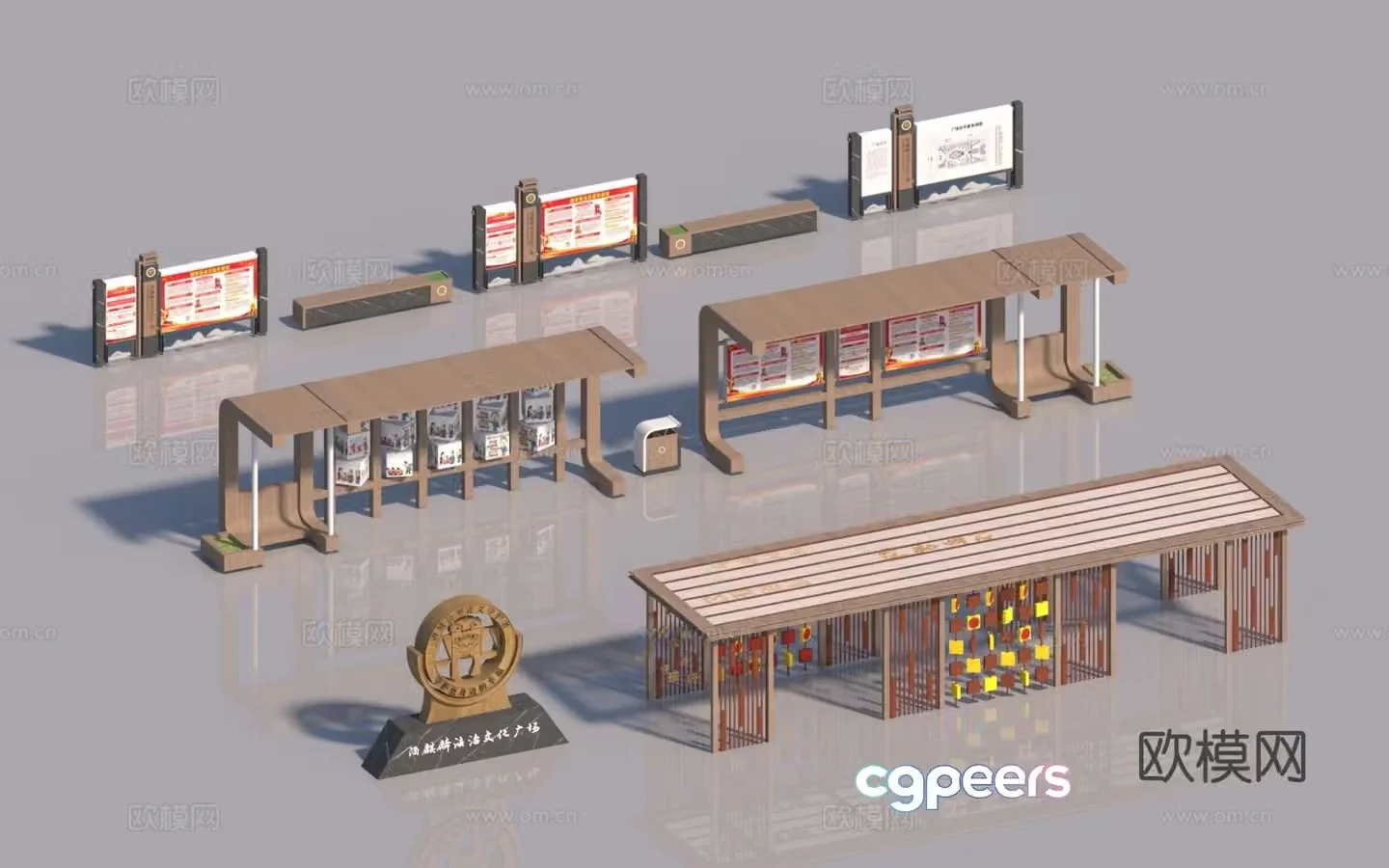 Modern party building gallery gallery pavilion gallery 3d model