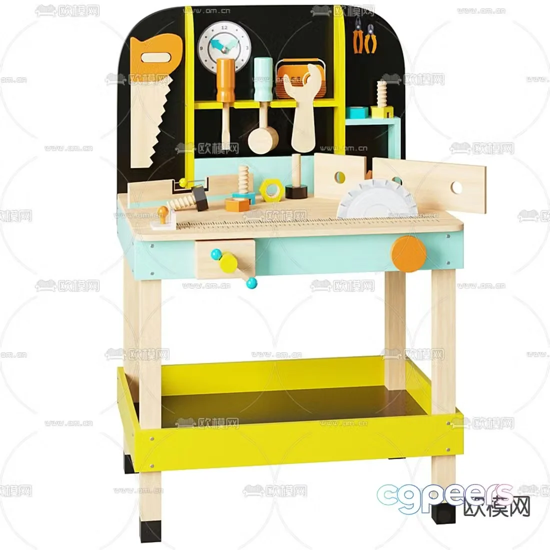 Modern children’s toy table 3d model