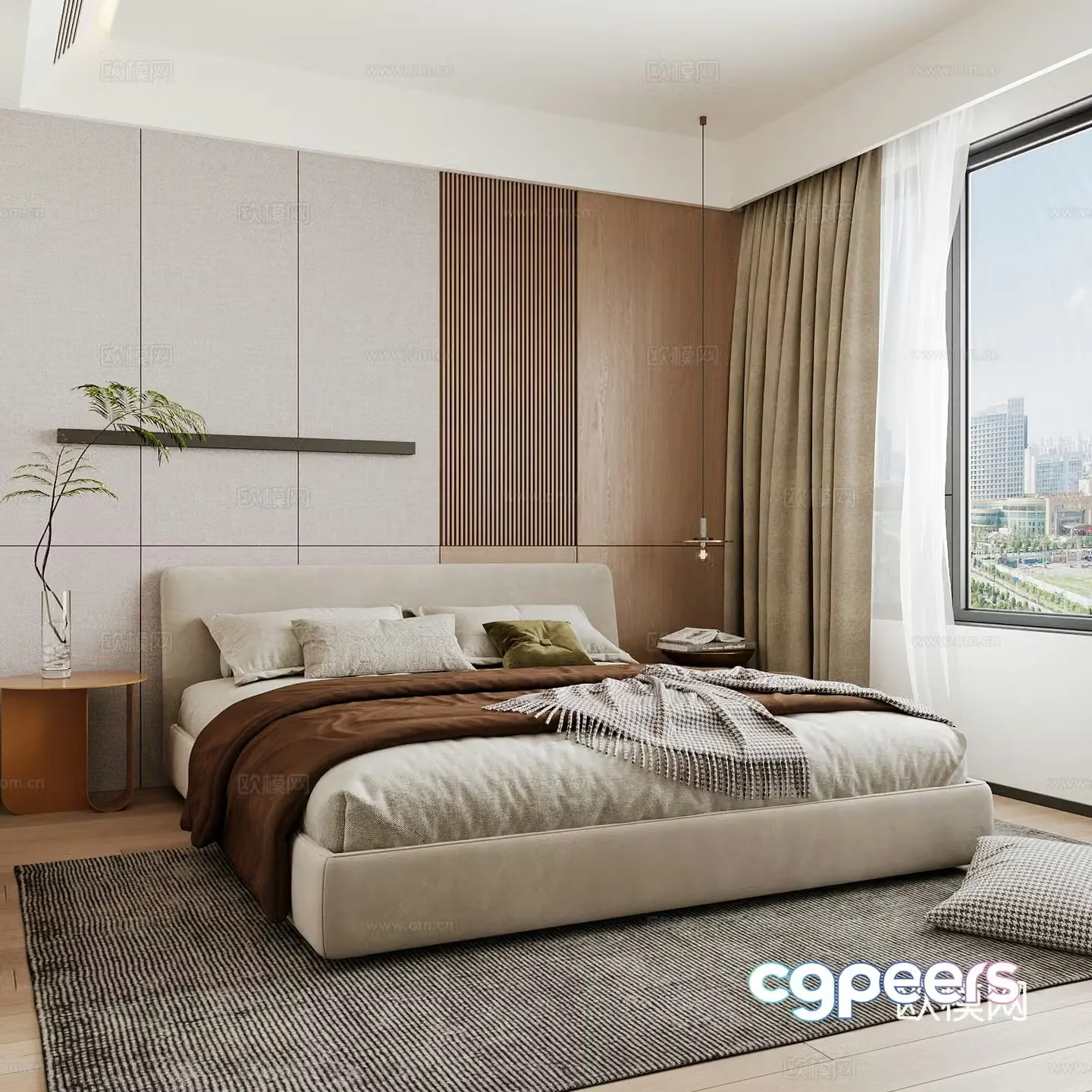 Modern home bedroom Modern bedroom Italian bedroom Simple bedroom Italian bed 3d model