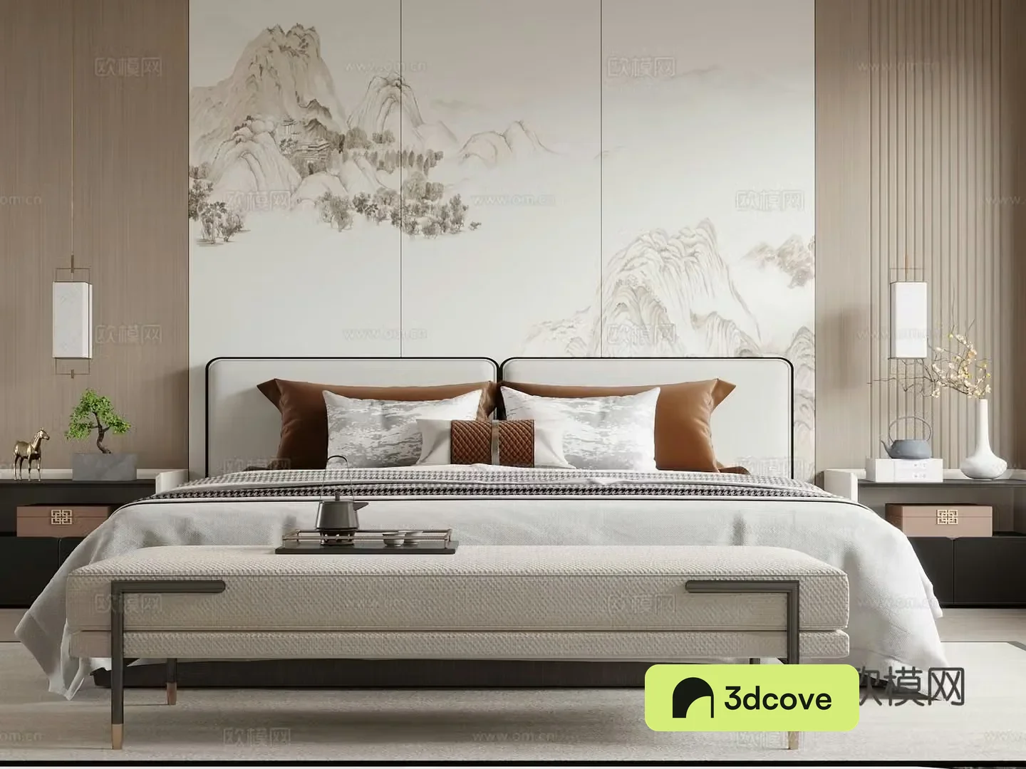 New Chinese style double bed