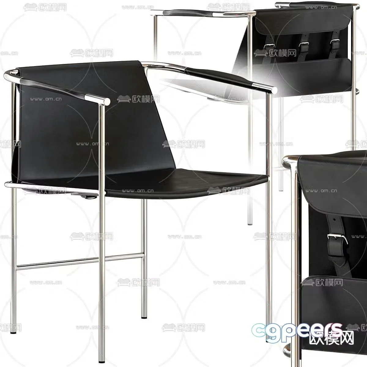 Kutama chair dining chair 3d model
