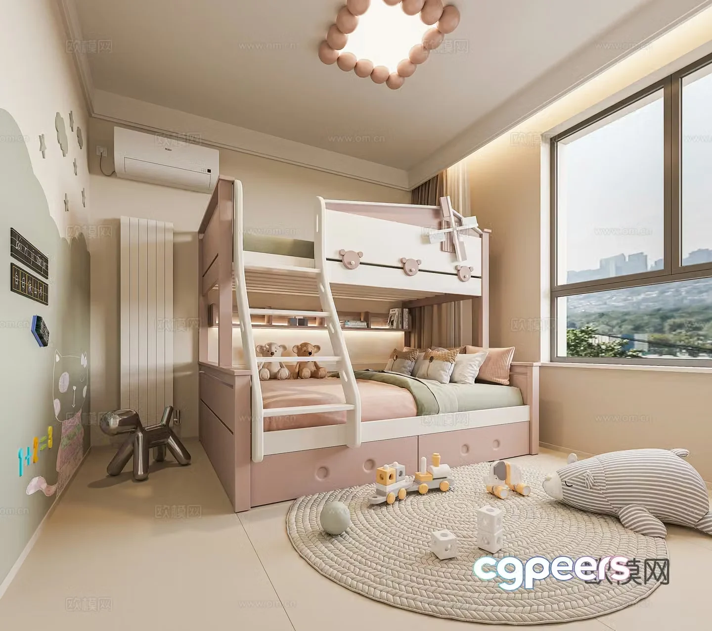 Modern children’s room 3d model