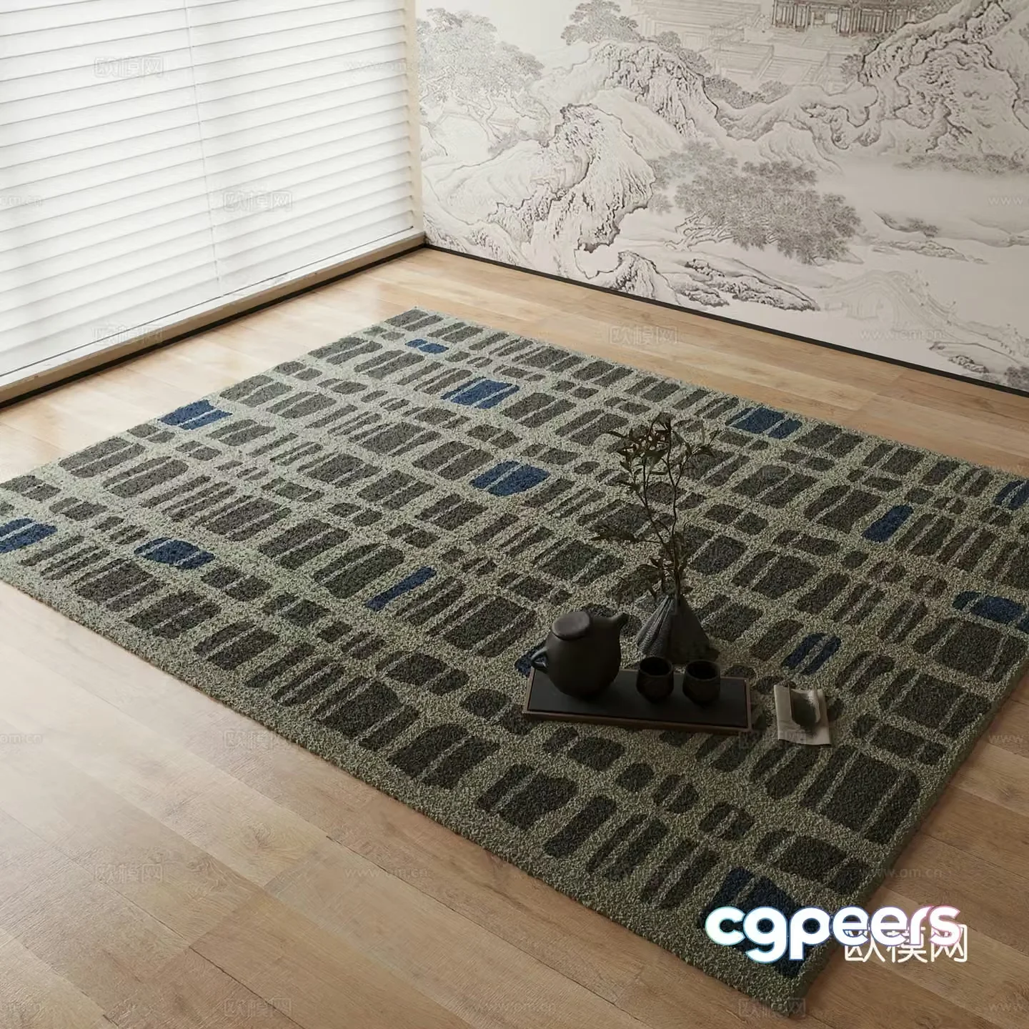 New Chinese carpet 3D model