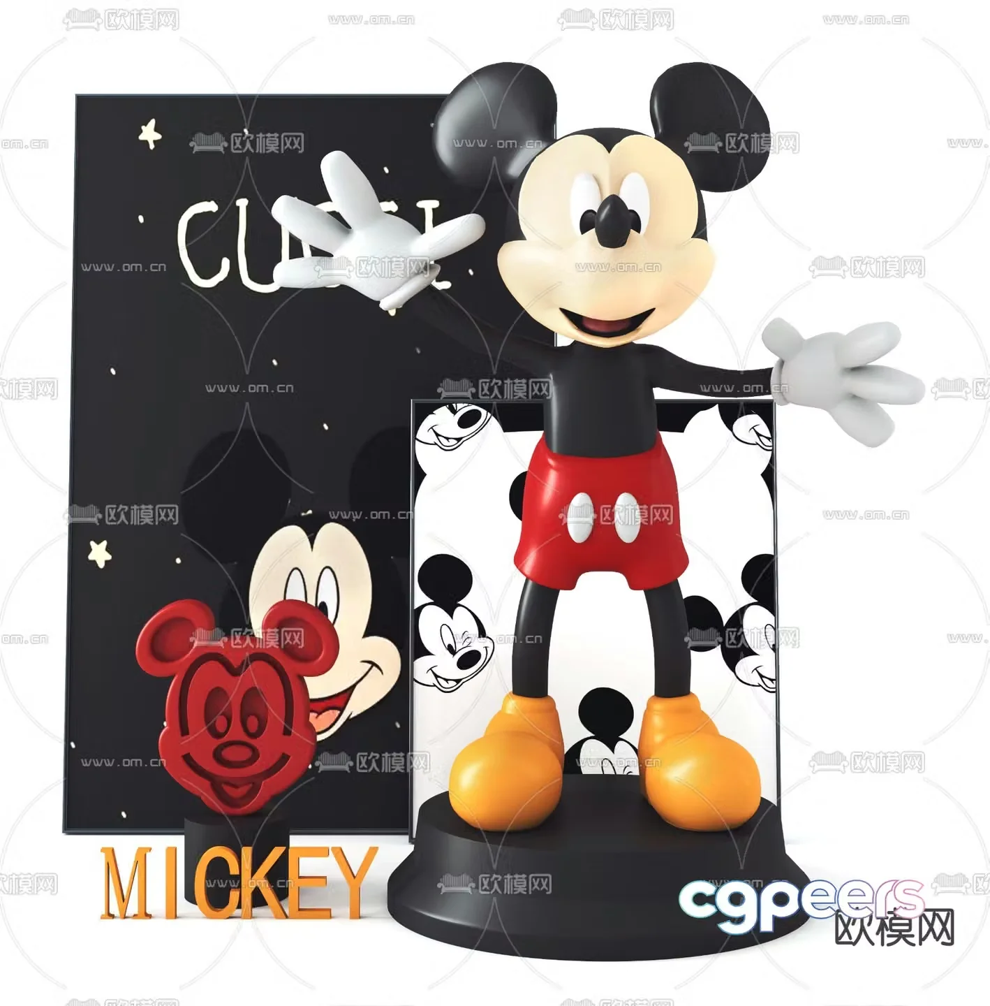 Modern Mickey toy ornament 3d model