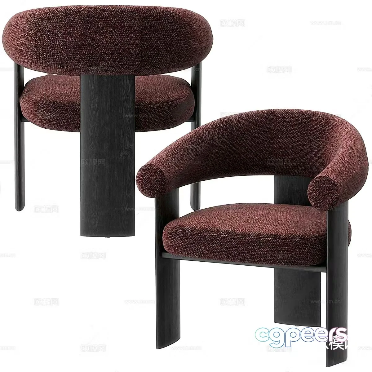 Modern chair Armchair Dining chair Leisure chair 3d model