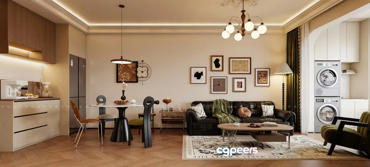 Modern Living Room 3D Model – 6333 – VRAY Render