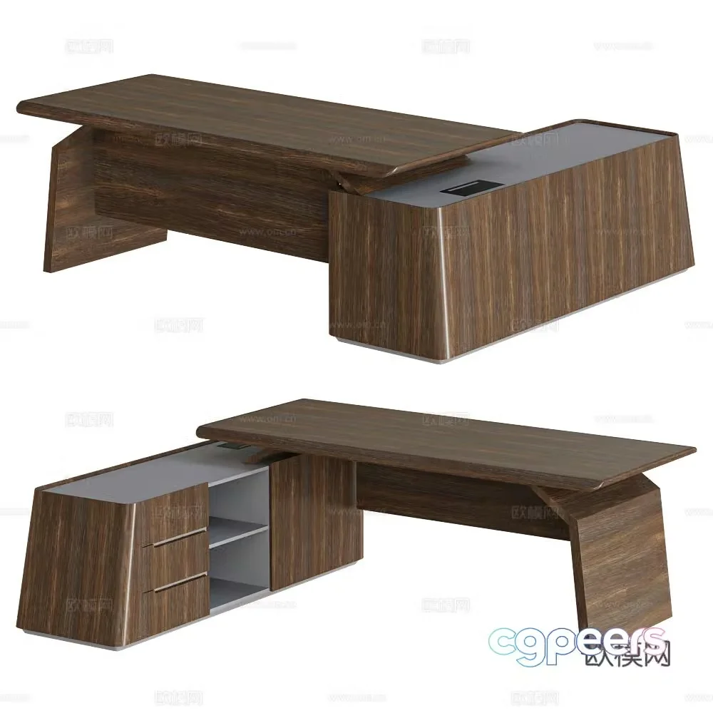 Desk desk table owner table 3D model