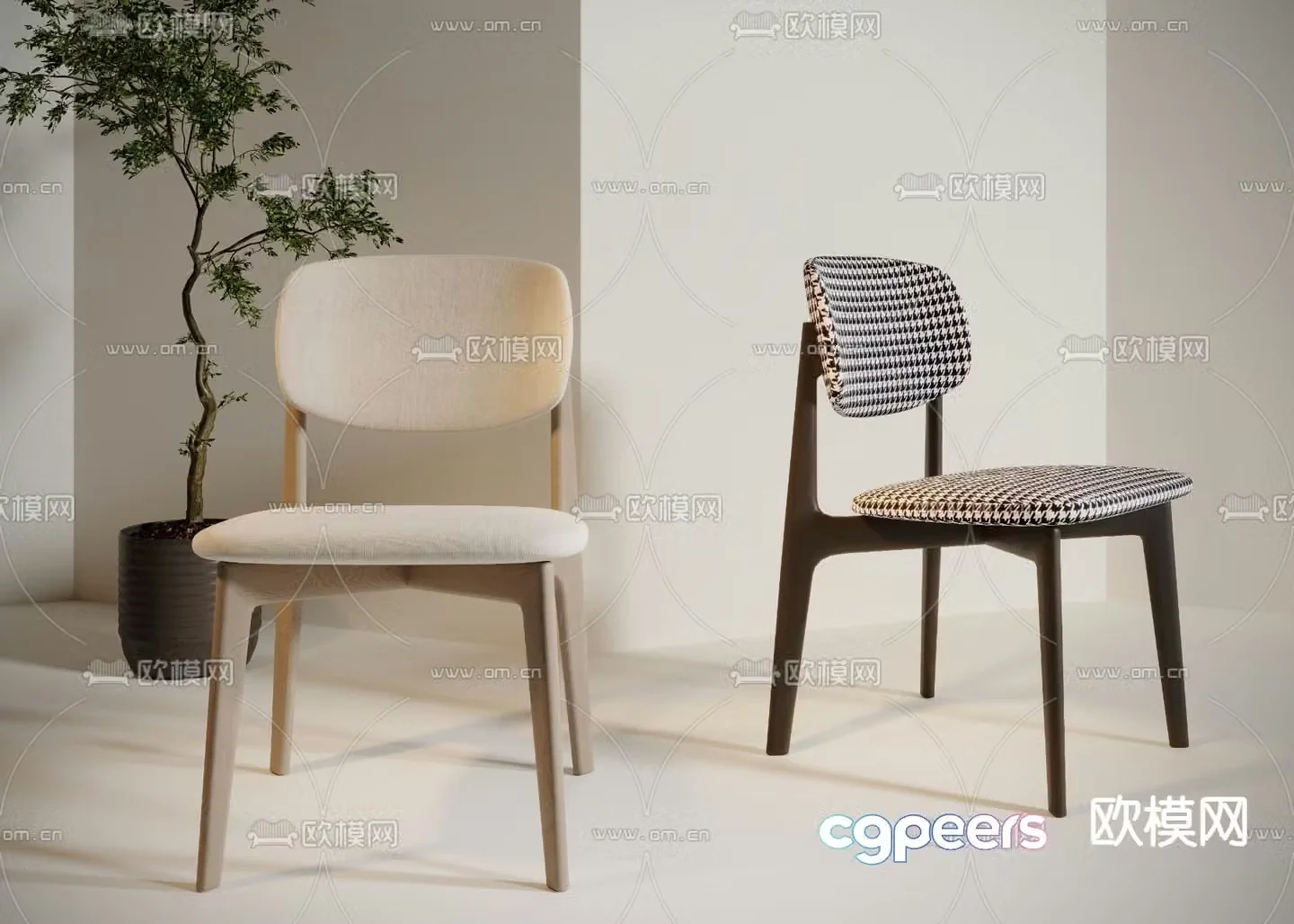 chair dining chair 3d model