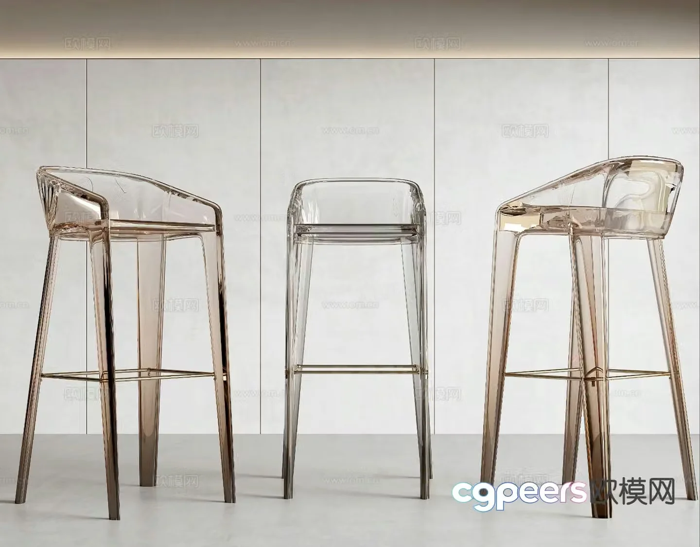 Modern bar stool 3d model