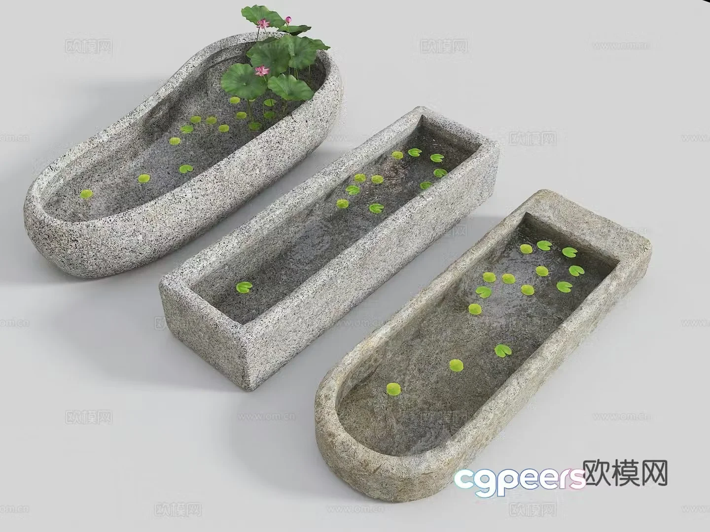 Water tank lotus pond Fish pond Water tank lotus pond Indoor landscape water tank Chinese landscape sketch Water 3D model