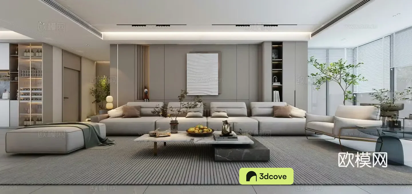 Modern living room 3d model