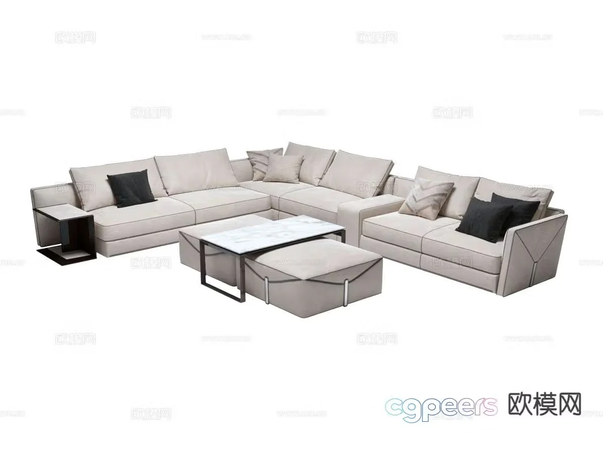 visionnaire- modern modular sofa corner sofa 3d model