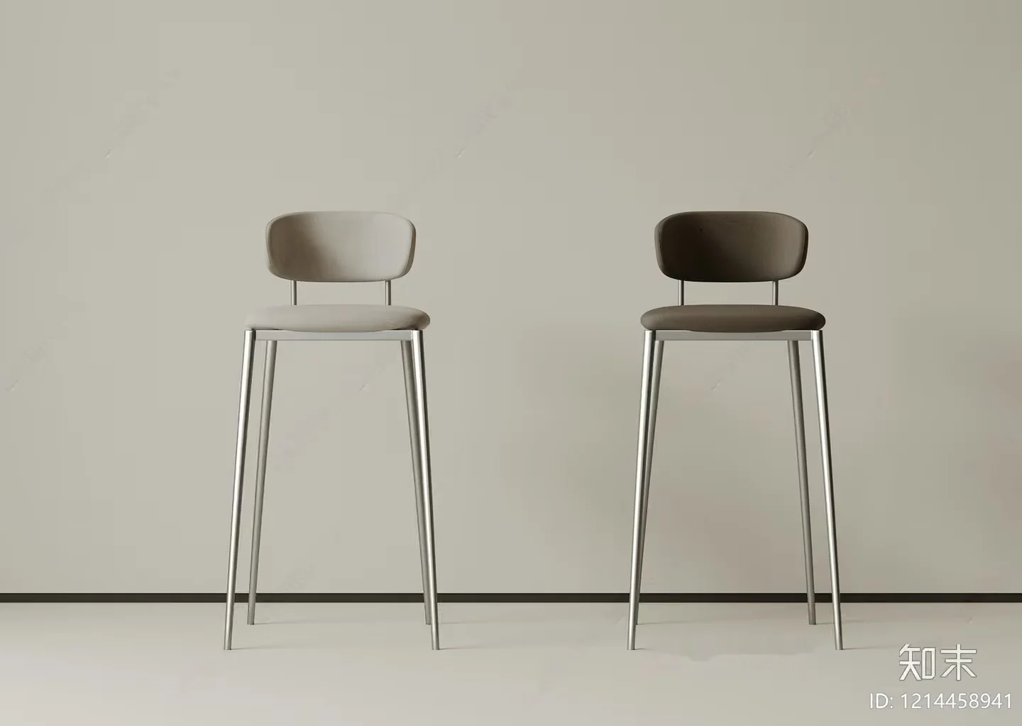 Modern Bar Stools 3D Model – 17472 – VRAY Render