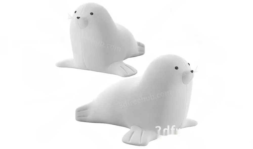 A 3D Seal Model 3D Model – 19628 – VRAY Render