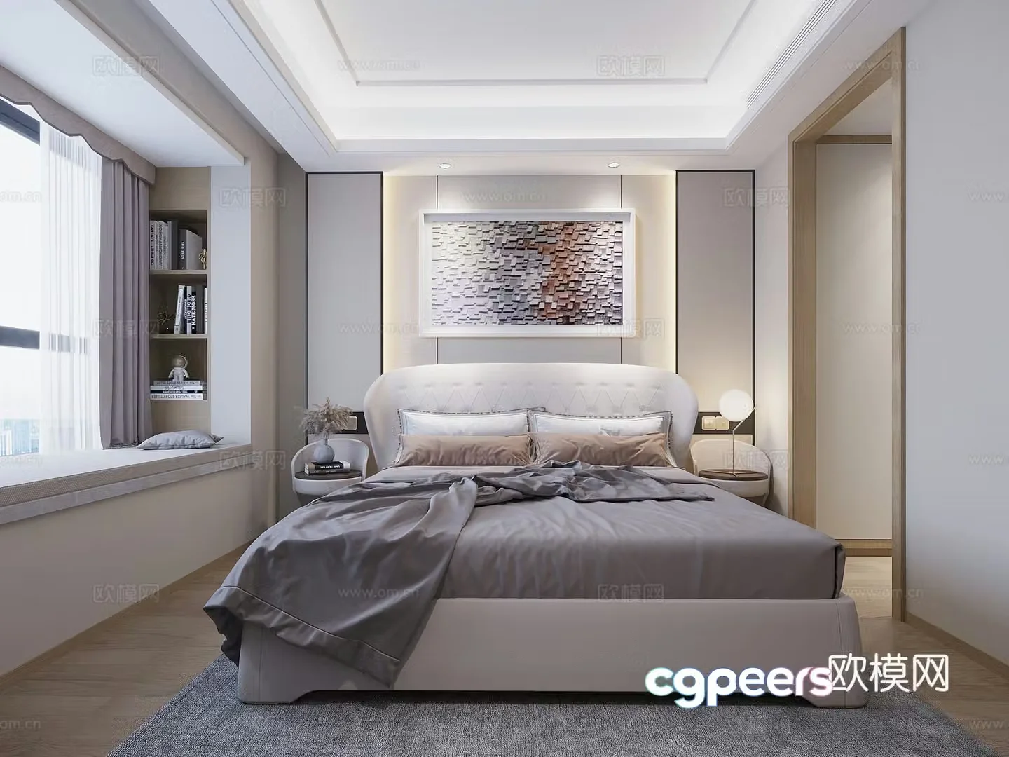 Modern bedroom second bedroom 3d model