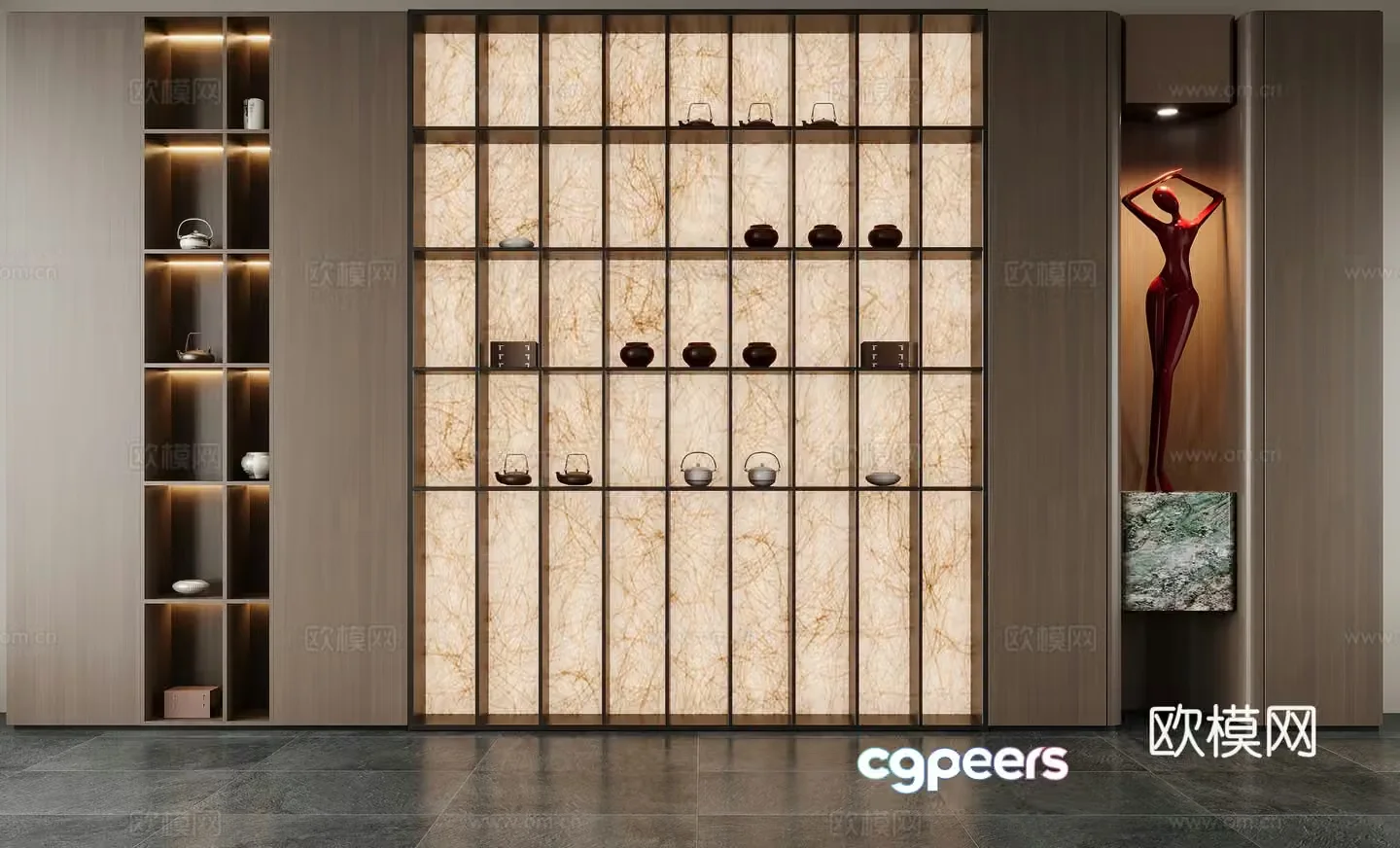 Italian tea cabinet 3d model