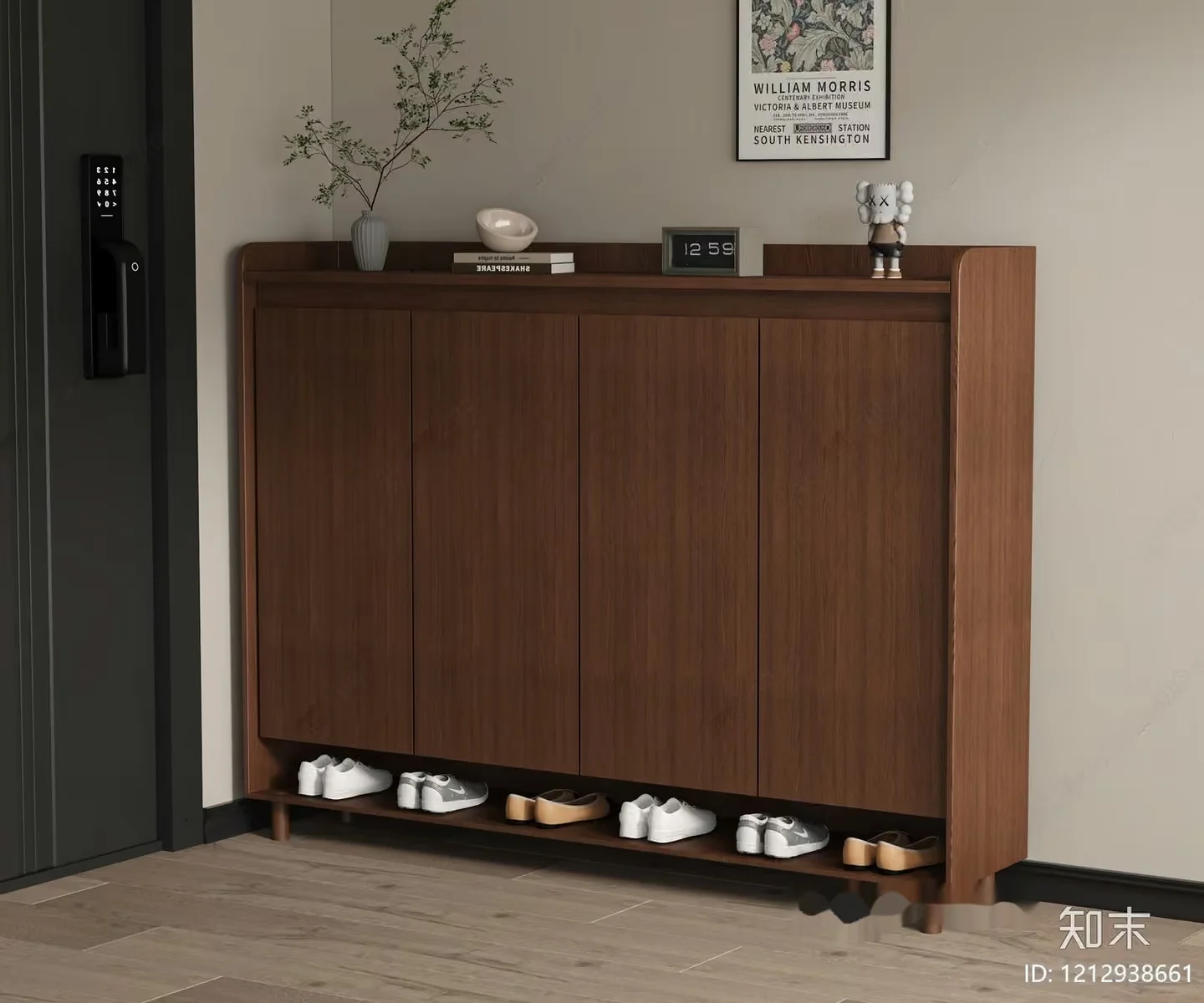 Modern Shoe Cabinet 3D Model – 2429 – VRAY Render