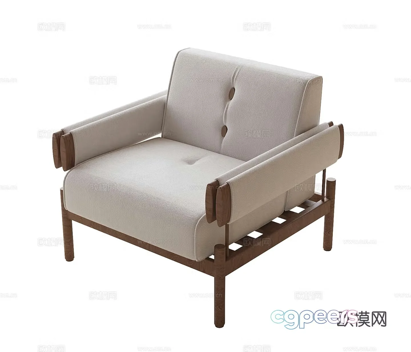 Wabi Sabi leisure chair sofa chair 3d model