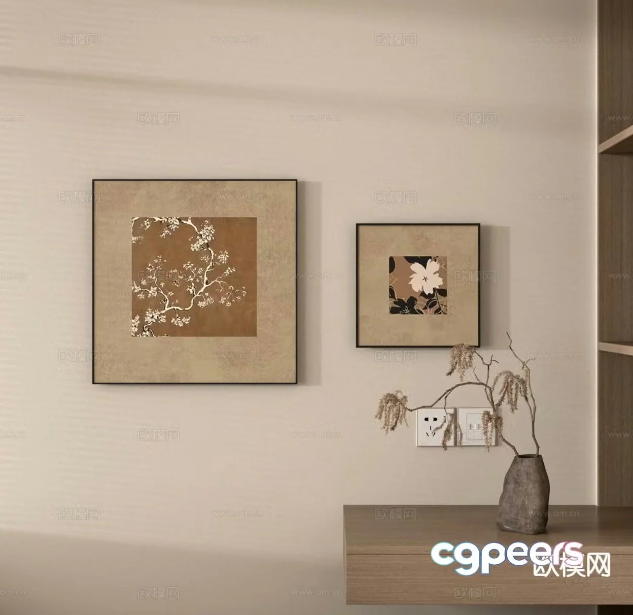 Medieval style hanging painting retro hanging painting art hanging painting 3D model