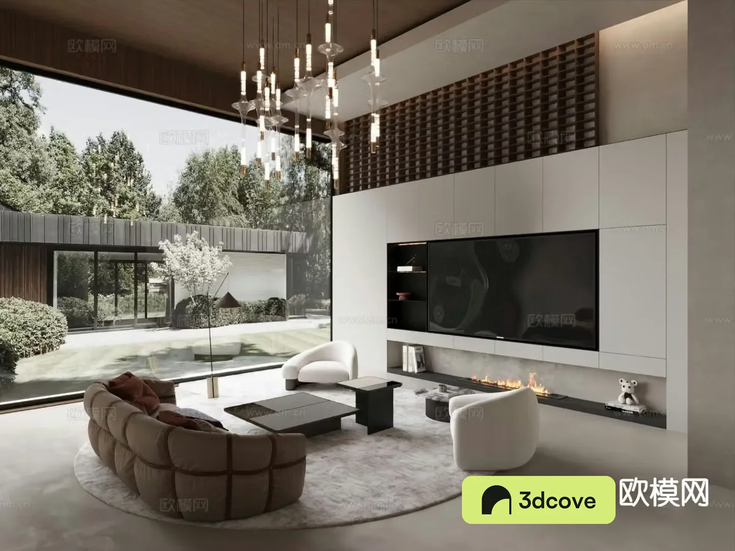 wabi-sabi villa living room
